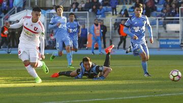 Felipe Mora anot&oacute; el tercer gol de la U en Rancagua.