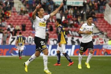 En la fecha 6 Colo Colo barrió 3-0 a Barnechea. Delgado hizo uno de los goles.