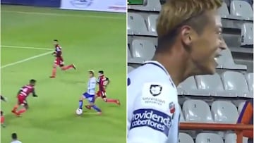 Increíble gol maradoniano de Honda en el Pachuca de Sagal