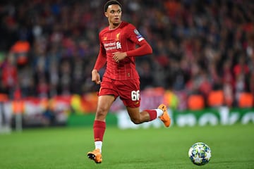 Trent Alexander-Arnold jugador del Liverpool. Premier League, Inglaterra.