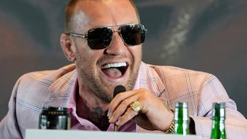 Conor Mcgregor, protagonista de la rueda prensa en el Hotel Hard Rock, presentando la velada de Bare Knuckle Fighting Championship (BKFC) entre Franco Tenaglia y Tony Soto.