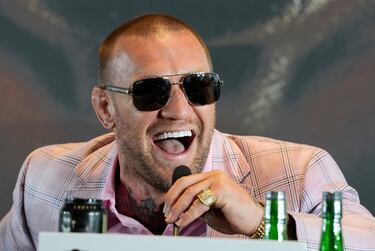 Conor Mcgregor, protagonista de la rueda prensa en el Hotel Hard Rock, presentando la velada de Bare Knuckle Fighting Championship (BKFC) entre Franco Tenaglia y Tony Soto.