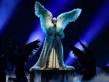 Participant TIX of Norway performs during the final of the 2021 Eurovision Song Contest in Rotterdam, Netherlands, May 22, 2021. REUTERS/Piroschka van de Wouw