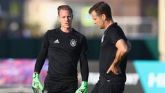 Marc-Andr&eacute; ter Stegen entrenando con la selecci&oacute;n alemana.