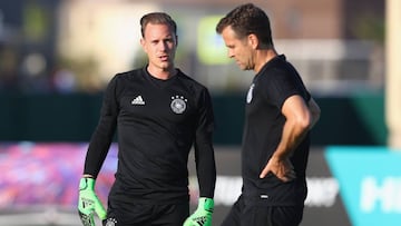 Marc-André ter Stegen entrenando con la selección alemana.