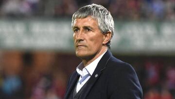 Setién, durante un partido.