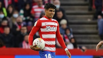 Matias Arezo durante el partido ante el Rayo.