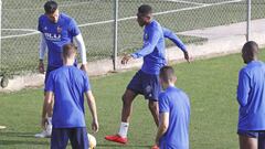 Kondogbia, en el entrenamiento.