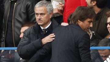 Jos&eacute; Mourinho y Antonio Conte.