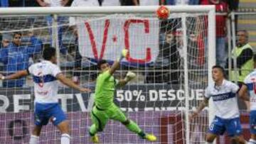 El portero tuvo poco trabajo en el cl&aacute;sico universitario.