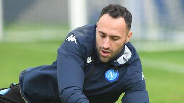 David Ospina durante un entrenamiento con Napoli.