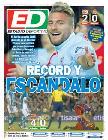 Las últimas portadas de la prensa deportiva del 2015