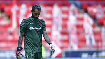   Alfredo Saldivar of Toluca during the game Toluca vs Puebla, corresponding to the 12th round match of the Torneo Guard1anes Clausura 2021 of the Liga BBVA MX, at Nemesio Diez Stadium, on March 21, 2021.

<br><br>

Alfredo Saldivar de Toluca durante el partido Toluca vs Puebla, correspondiente a la Jornada 12 del Torneo Clausura Guard1anes 2021 de la Liga BBVA MX, en el Estadio Nemesio Diez, el 21 de Marzo de 2021.