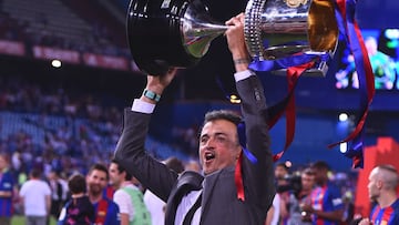El actual seleccionador sacó mucho provecho de su etapa como entrenador del Barcelona. Las ediciones de 2015, 2016 y 2017 fueron al bolsillo de Luis Enrique. Su Barcelona sumó tres Copas del Rey consecutivas, que le afianzaron como el Rey de Copas.