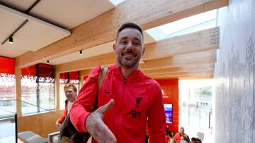 KIRKBY, ENGLAND - SEPTEMBER 23: (THE SUN OUT, THE SUN ON SUNDAY OUT) Fabio Aurelio during a training session at AXA Training Centre on September 23, 2022 in Kirkby, England. (Photo by Andrew Powell/Liverpool FC via Getty Images)