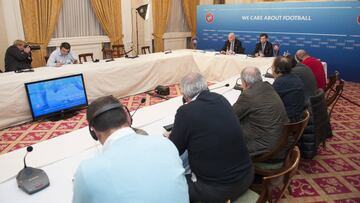 Reuni&oacute;n del comit&eacute; ejecutivo de la UEFA.