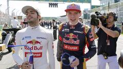 Sainz y Verstappen en su &eacute;poca de Toro Rosso.