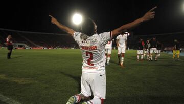 Futbol, A.C. Barnechea vs Deportes Copiapo.
Campeonato Ascenso 2020.
El jugador de Deportes Copiapo Maximiliano Quinteros celebra su gol contra A.C. Barnechea durante el partido por el ascenso en el estadio Nacional.
Santiago, Chile.
11/1/2020
Jonnathan Oyarzun/Photosport
Football, A.C. Barnechea vs Deportes Copiapo.
Ascent Championship 2020.
Deportes Copiapo's player Maximiliano Quinteros celebrates his goal against A.C. Barnechea during ascent Championship at the Nacional stadium.
Santiago, Chile.
11/1/2020
Jonnathan Oyarzun/Photosport