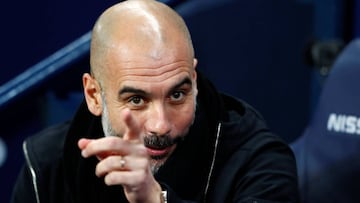 Pep Guardiola ante el West Bromwich Albion