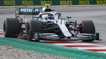 Valtteri Bottas, Mercedes W10. (Barcelona, F1 2019).