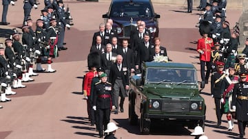 A socially-distanced service at St George&#039;s Chapel saw the royal family pay their respects to Prince Philip, who died last week aged 99.