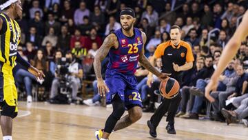 Malcolm Delaney, #2player of Fc Barcelona from USA, during the EuroLeague Basketball match between  FC Barcelona  and Fenerbahce Beko Istanbul on November 20, 2019 at Palau Blaugrana, in Barcelona, Spain.
 
 
 20/11/2019 ONLY FOR USE IN SPAIN