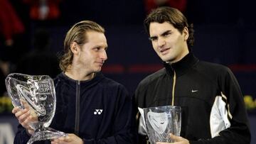 Nalbandian y Moy¨¢ se quedaron en calzoncillos ante Federer y su mujer por una apuesta