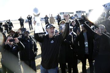 La llegada de los Eagles a Philadelphia tras el Super Bowl LII