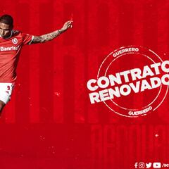 Guerrero renueva con Internacional hasta 2021