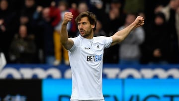 Fernando Llorente celebra un gol ante el Burnley.