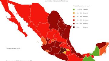 Mapa y casos de coronavirus en México por estados hoy 17 de septiembre