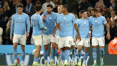 El Manchester City celebra el 2-0 ante el West Ham, obra de Erling Haaland.