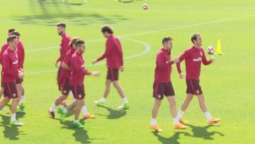 El Atleti preparó en el Cerro su último partido en el Calderón