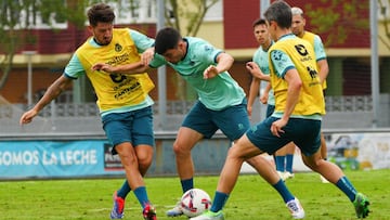 Los medios del Racing.