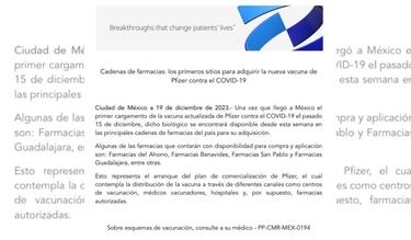 Vacuna Pfizer contra Covid-19: ¿cuánto cuestan y en qué farmacias de la CDMX la venden?