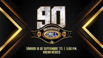 Este es el logotipo para el 90 Aniversario del CMLL.