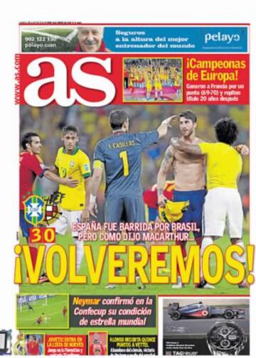 Las portadas de AS de julio