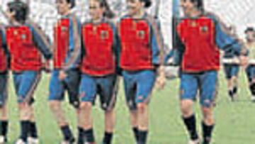 La selección absoluta femenina, en Las Rozas.