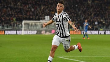 Dybala,celebrando un gol con la Juventus.