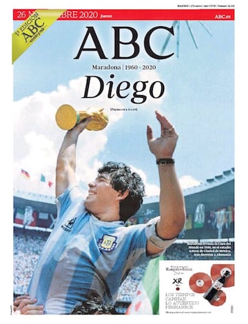 Así vivió la prensa internacional el fallecimiento de Maradona: algunas portadas pasarán a la historia