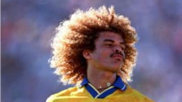 Carlos &#039;El Pibe&#039; Valderrama durante un partido de la Selecci&oacute;n Colombia en el Mundial de 1994. 