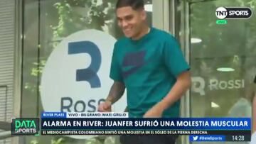 ¡Con dificultad! Así se retiró Juanfer Quintero de la clínica