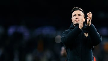 MADRID, SPAIN - DECEMBER 22: Saul Niguez of Sevilla after the match during the LaLiga EA Sports match between Real Madrid v Sevilla at the Estadio Santiago Bernabeu on December 22, 2024 in Madrid Spain (Photo by Maria Gracia Jimenez/Soccrates/Getty Images)