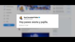 La Real Sociedad desvela el autor del ‘tweet’ de la “pajill*” en 2014: “Fue el mejor de la historia”