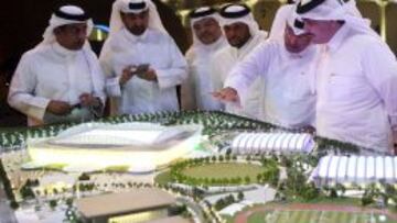 EN MARCHA. Presentación del estadio de Al Rayyan, el quinto campo de fútbol que se encuentra en fase de construcción.