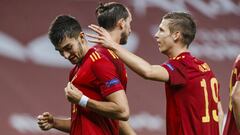 Ferran Torres y Dani Olmo, goleadores de Espa&ntilde;a ante Kosovo.