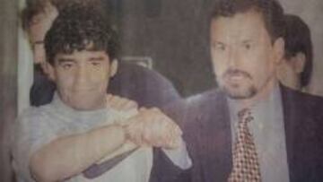 Maradona se reuni&oacute; con Carlos Ramos en Santiago.