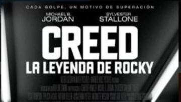 Cartel promocional de la película "Creed", protagonizada por Michael B. Jordan y Sylvester Stallone.