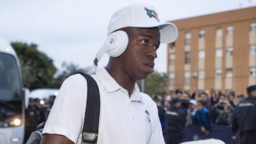 Vinicius a su llegada a Melilla.