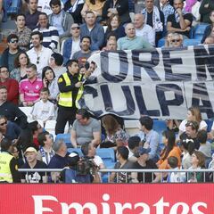 El Madrid retiró dos pancartas contra Florentino Pérez